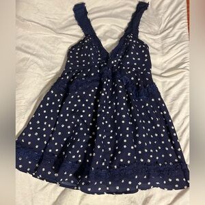 Blue Floral altar’d state baby doll dress